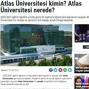 Atlas Üniversitesi Basın Haberleri