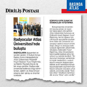 Atlas Üniversitesi Basın Haberleri